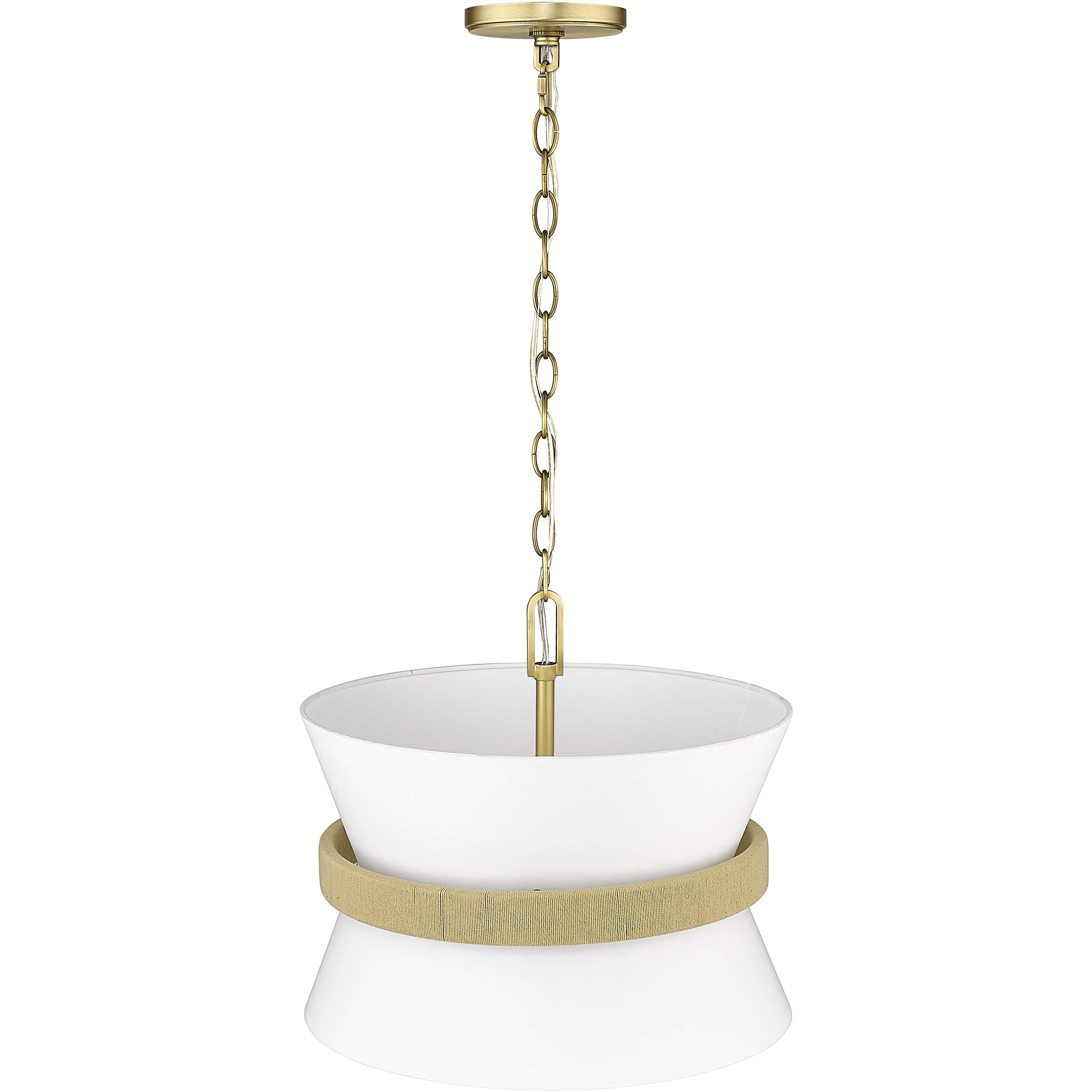 Kimbry 3 Light 16.1 inch Vintage Brass Pendant Ceiling Light